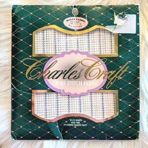 CHARLES CRAFT Cross Stitch Embroidery Fabric 12 X 18 Inch Vintage